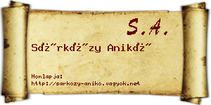Sárközy Anikó névjegykártya